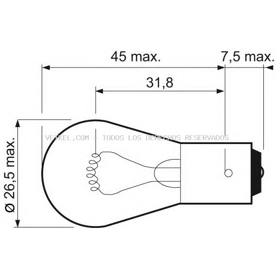 Lámpara, luz intermitente| Lámpara, faro principal| Lámpara incandescente, luz trasera/de freno| Lámpara, luz de freno| Lámpara , piloto de matrícula| Lámpara incandescente, luz trasera antiniebla| Lámpara , piloto de marcha atrás| Lámpara incandescente, VALEO: 032201